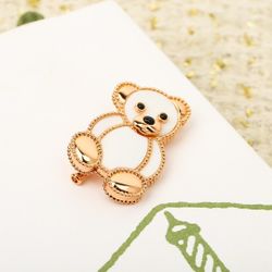 Van Cleef & Arpels Beer Bear Brooch 18k New brooch combines 18K gold, mother-of-pearl and decorative gemstones