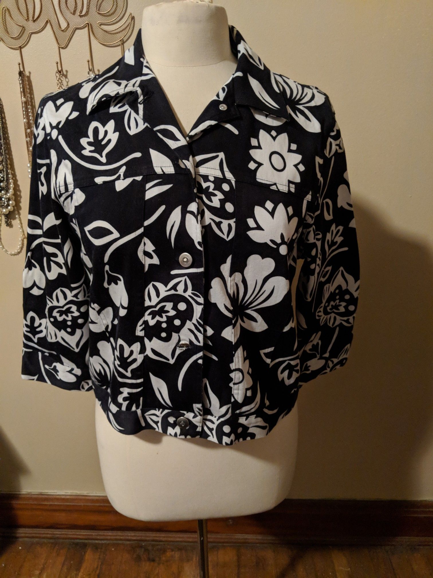 Floral Jacket/ Shirt Size Medium
