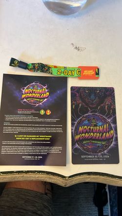 Nocturnal Wonderland 2 Day Ga ticket