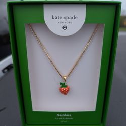 Kate Spade Strawberry Charm Tennis Necklace