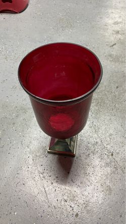 Large glass candle stand