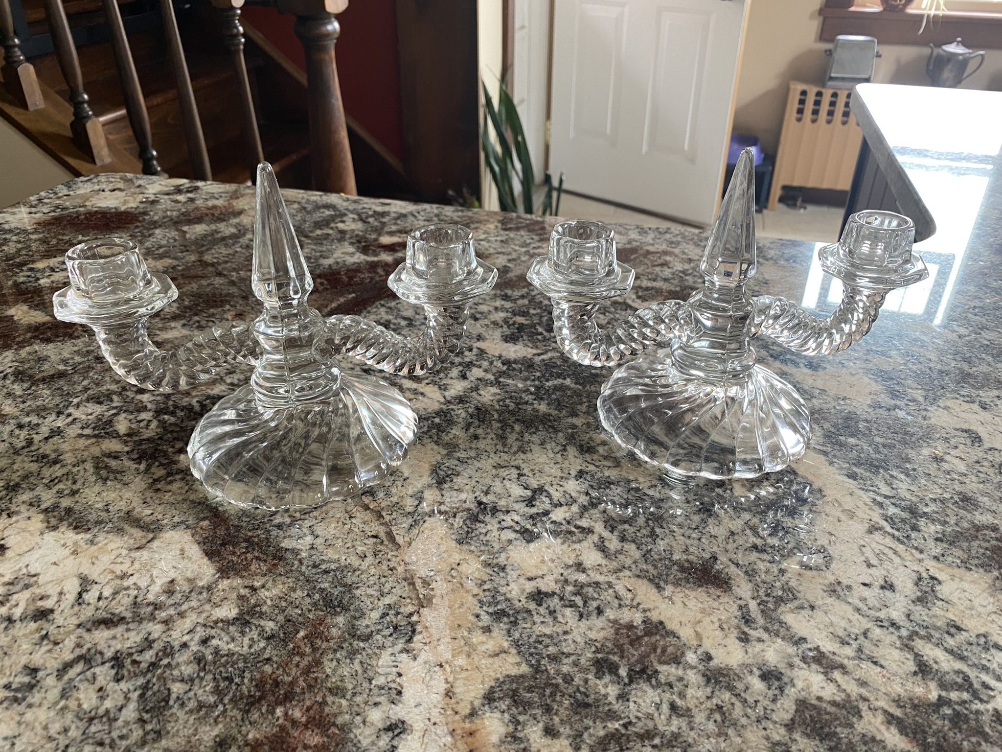 Cut Glass Candelabras