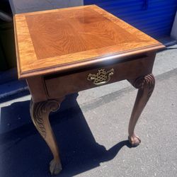 Antique Baker Collection Wood Clawfoot Table 