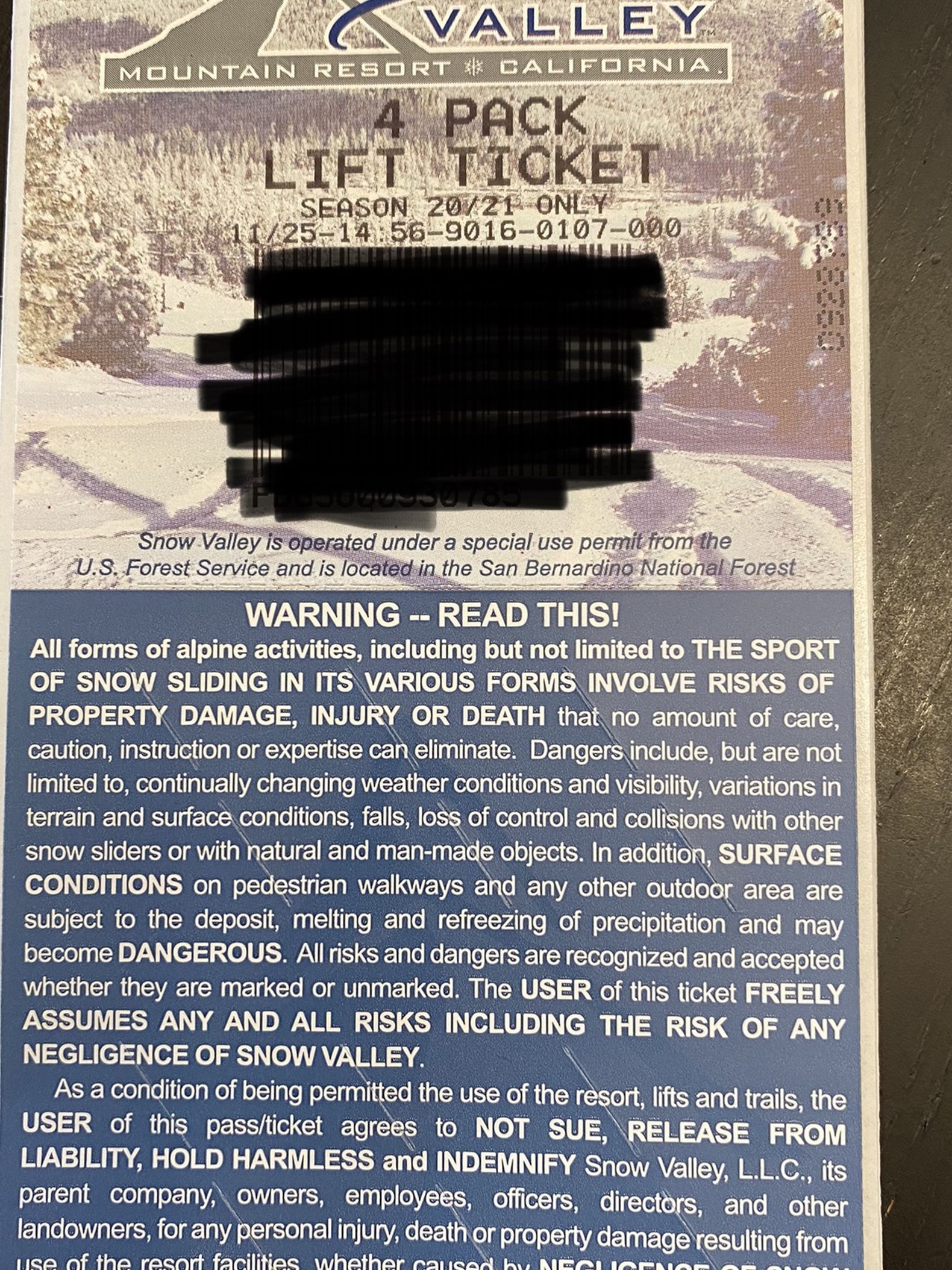 Snow Valley Lift Tickets