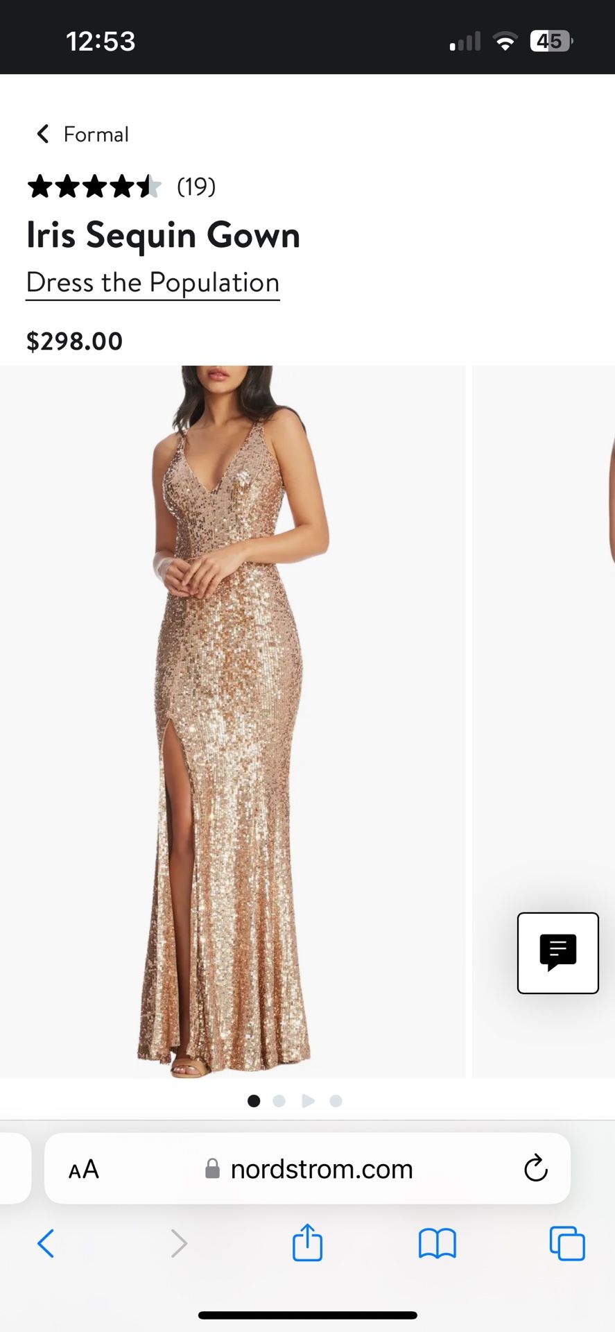 Size 14 16 Dress The Population Gold Sequin Dress - hulwithkids.com