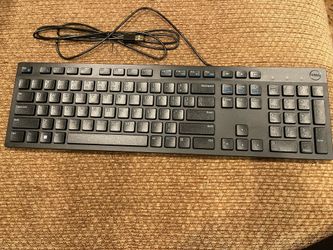 Dell Wired Desktop Keyboard slim KB216 Black Brand New