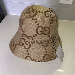 Brown Gucci Gg Bucket Hat Brand New