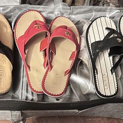 Three Pairs Of Sandals, Size 10