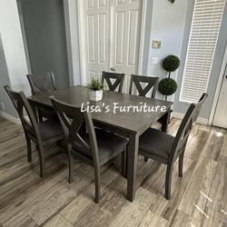 Beautiful Gray Dining Table 