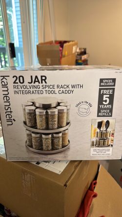 20 jar revolving spice rack