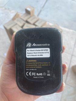 Bag full of replacement power tool battery packs