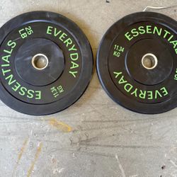 25lb Olympic Bumper Weight Plate Pair
