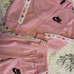 Nike Little Girls Heart Taped Tricot Jacket & Pants 2 Piece Set 