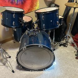 Drum Set W/ Drumsticks & Seat