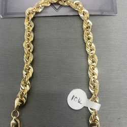 10k Gold Rope Bracelet 