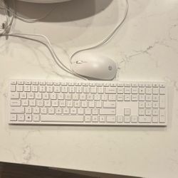 White HP Mouse And Keyboard 