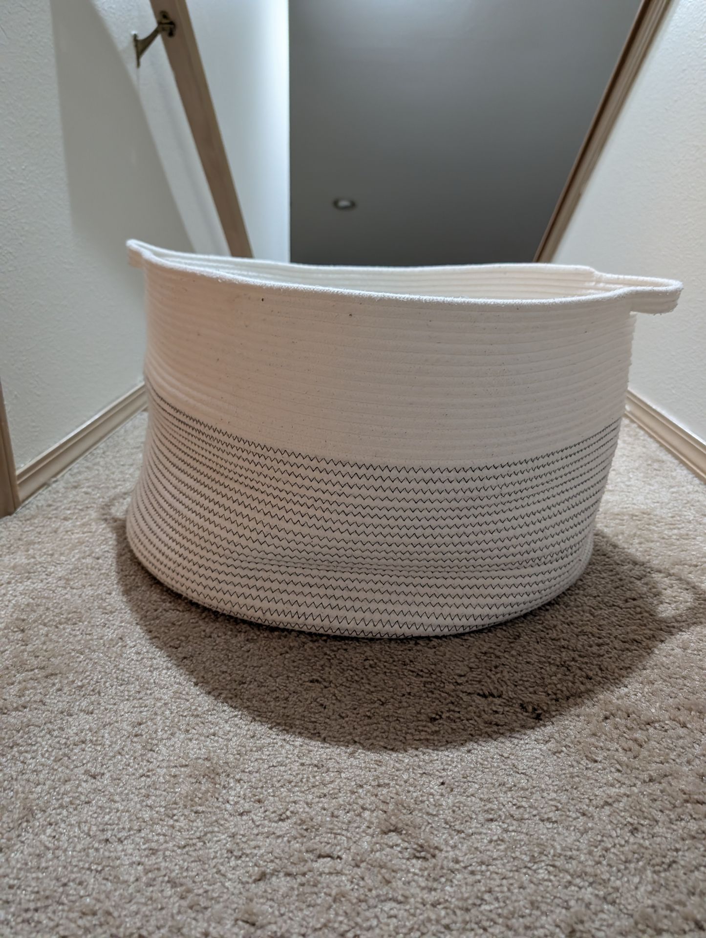 Goodpick White XXXLarge Cotton Rope Storage Basket