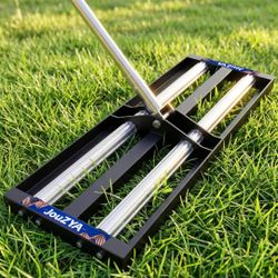 Dual roller lawn leveling