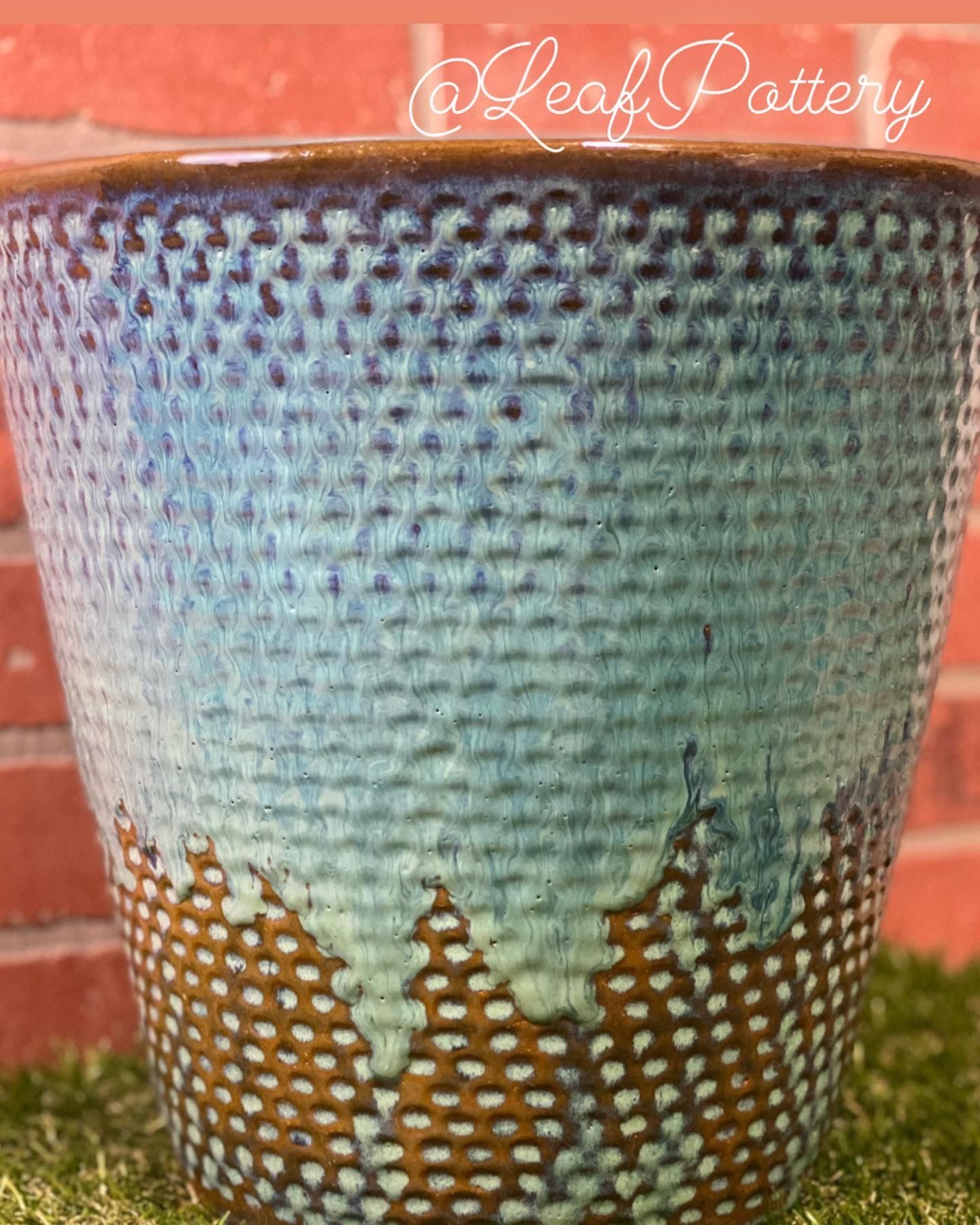 Candy Turquoise Ceramic Planter Pot 