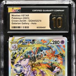 CGC PRISTINE 10 Pokémon Pokemon Glaceon Mewtwo Arceus Crown Zenith