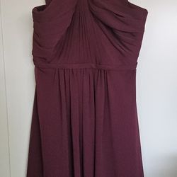 David Bridal Dress Cocktail Wedding Maroon Size 4 Women