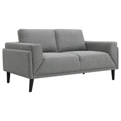Upholstered Track Arm Loveseat Gray On Sale 