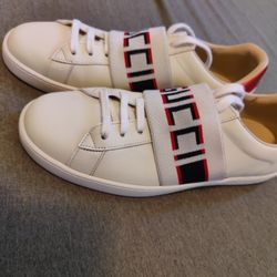 Gucci Ace Avory Stripe Men Shoes 