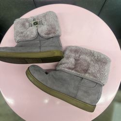 Guess Ugg Style Winter Boots Suede Pink Mauve Pastel