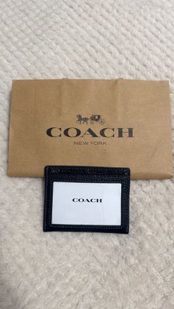 Coach Men's Black Slim Card Wallet Holder, Credit Card Holder