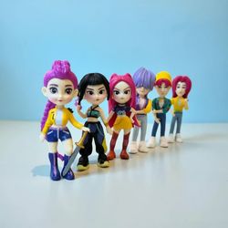 Set of 6 pcs) K-Pop Demon Hunter Saja Boys x Huntrx PVC Figures