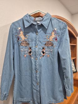 Womens denim blouse size M
