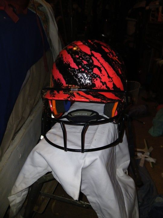 Schutt Pink With Black stripes