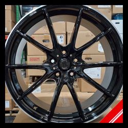 Brand New 18" TL DIM-501-2 5x114.3 Black Machine Lip Wheels