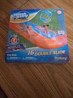 Splash and play 16 foot double slip and slide