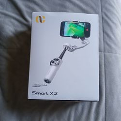 AOCHUAN Smart X2 is a foldable 3-axis smartphone gimbal featuring Smart 8.0 anti
