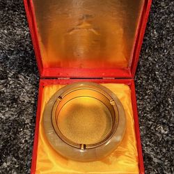 Genuine Authentic Marble Gold Ashtray  
