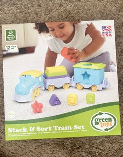 Stack & Sort Train - Green Kids Toys 