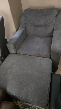 Accent Chair With Ottoman