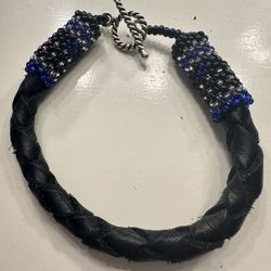 Leather & Beaded Bracelet 