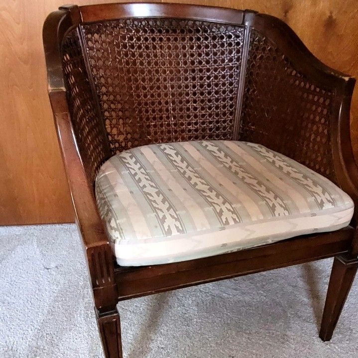 Wood and Fabric Chair