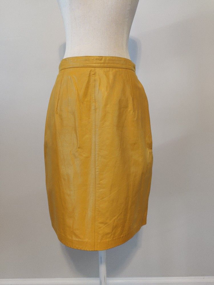 Vintage Faux Leather Skirt