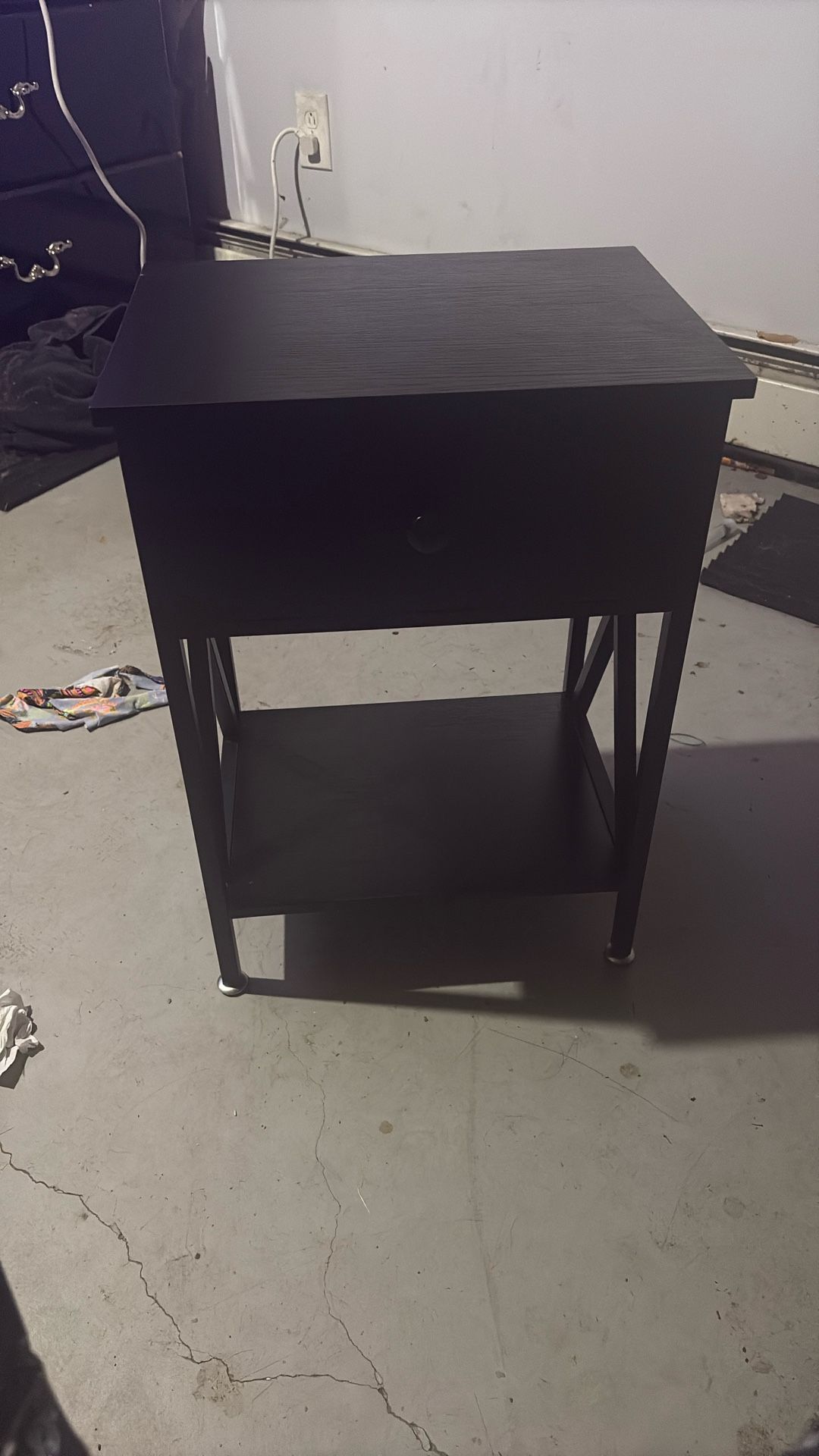 Black Bedside Table