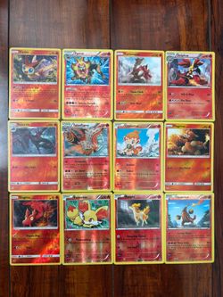 Pokemon XY Era Fire Type Reverse Holo & Holo Lot of 12! Victini, Pyroar & More! MP/HP 🔥