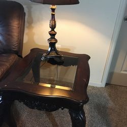 Two (2) Glass And Wood - Living Room Tables