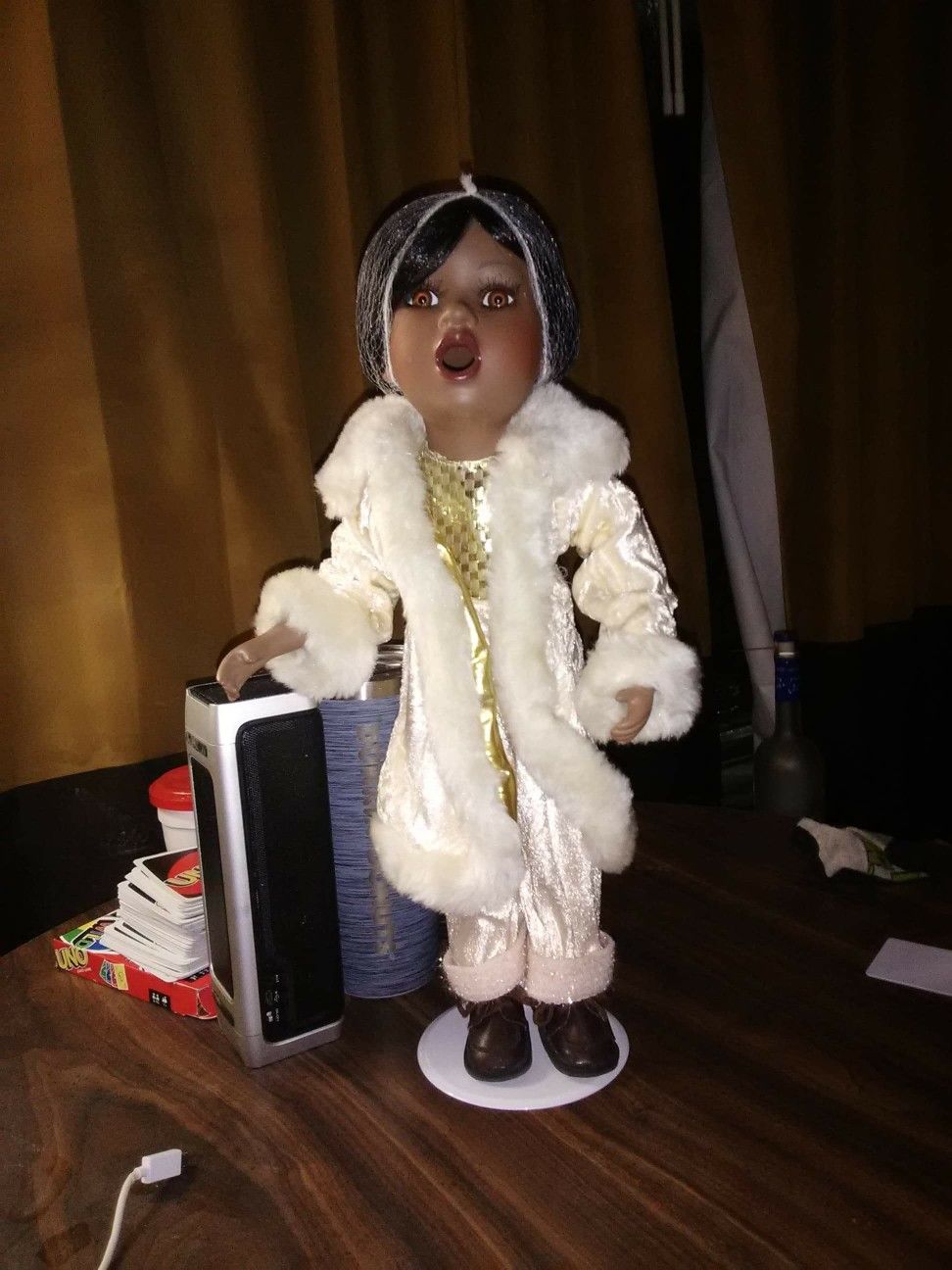 A handmade antique doll