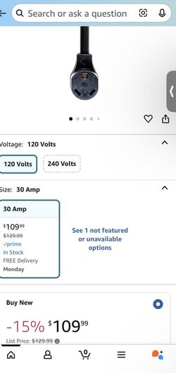 RV Power Cord for 30 AMP