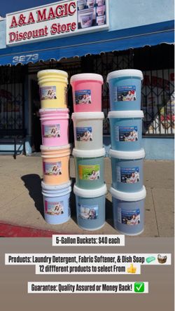 5 Gallon Bucket Deteregent and Softener A&A Magic