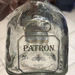 Empty Patron Reposado Bottle