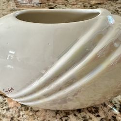 Vintage Art Deco  "Lady Angela"  revival Ceramic or Porcelain Pearlized Vase or a decorative container