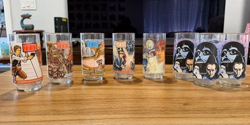 Collectible Star Wars Return of the Jedi Glass Cups from Burger King